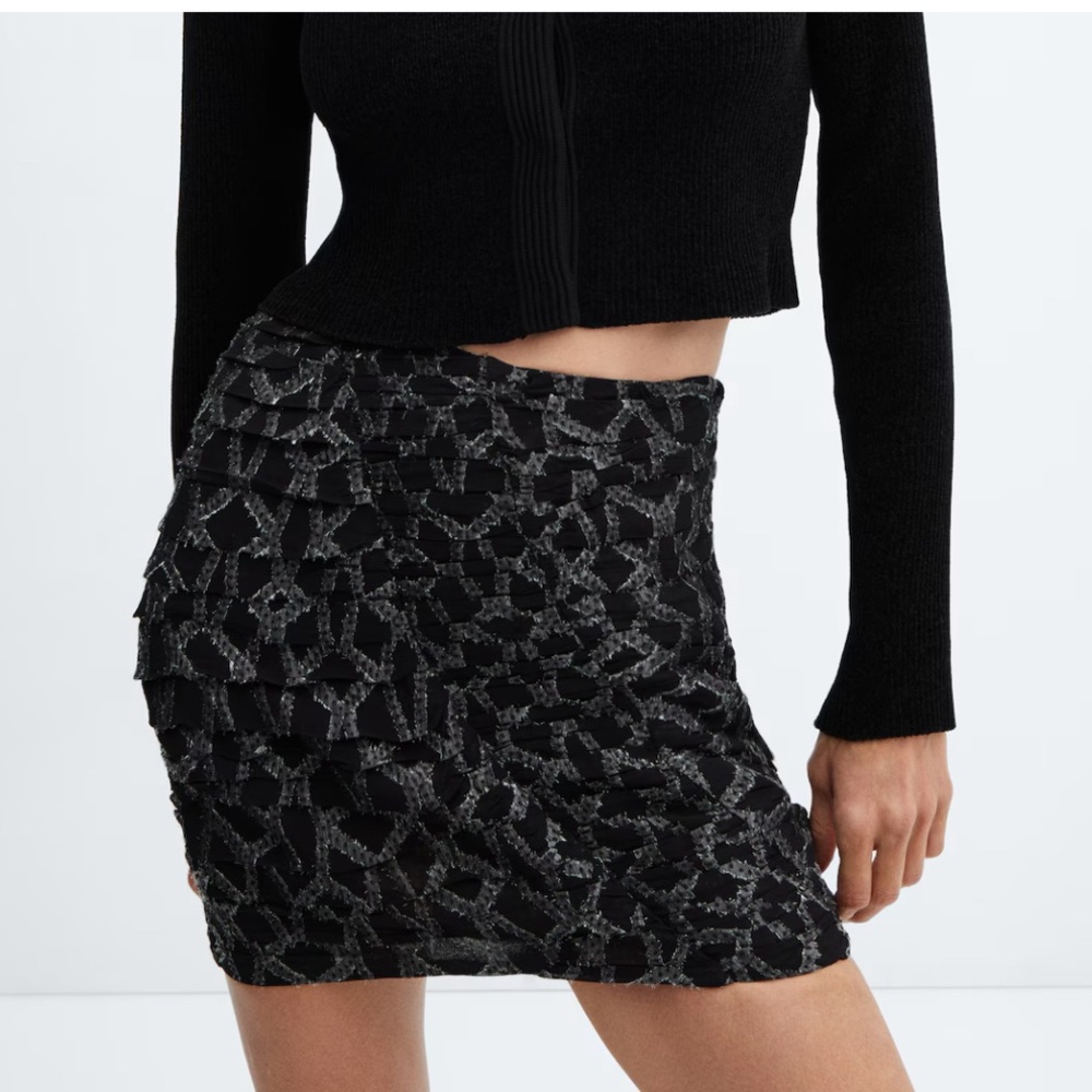Mango - Black Mini Skirt